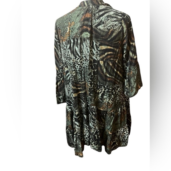 Gigi Made in Italy Animal Print Shirt/Dress PTP 23 Length 32 - Picture 4 of 5